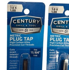 Century Drill & Tool 97311, 7.0 x 1.00 Metric Plug Tap (LOT OF 2) **SALE**