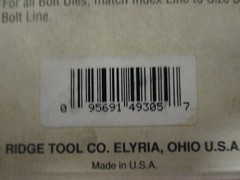 Ridgid 48920 3/8&Prime; &ndash; 16 UNC500B Bolt Dies &ndash; Left Hand &ndash; High Speed