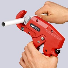 Knipex 94 10 185 Pipe Cutter for plastic conduit pipes 185 mm, Red