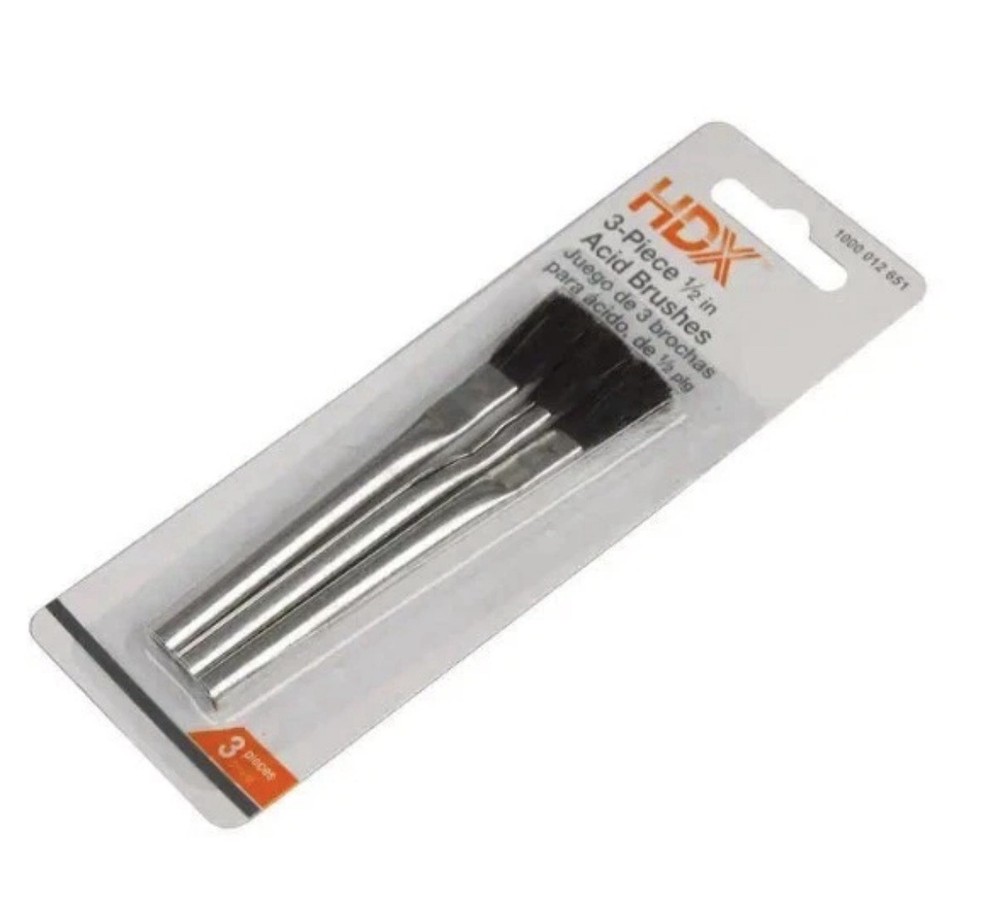 HDX Acid Brushes For Paste Fluxes &ndash; 3 Piece