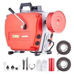 VEVOR Drain Cleaner Machine 120FT x 7/8&Prime; 420W Sewer Snake Auger Manual Feed
