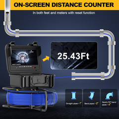 165FT Sewer Camera with Locator, 9&Prime; 1080P Screen & 32GB DVR for Inspections