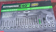 PITTSBURGH 40pc. Carbon Steel SAE Tap and Die Set with Case &ndash; Model #62831