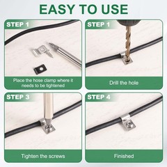 50Pcs 5mm(3/16&Prime;) One Hole Pipe Strap, U Brackets Conduit Clamp