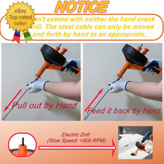 Drain Auger 50FT, Drain Snake with Drill Adapter, Plumbing Snake Clog Remover Us