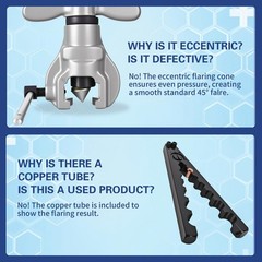 Eccentric Flaring Tool Kit 45&deg; Single Flare Tool for 1/4 to 3/4 Inch Metric