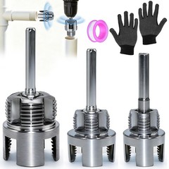 3 Pcs PVC Pipe Threader Set Internal External NPT Threading Die Guide Tool