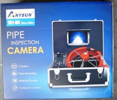 Anysun 7D1-DC 30m/100ft Cable 7&Prime; LCD Sewer Drain Pipe Inspection Camera