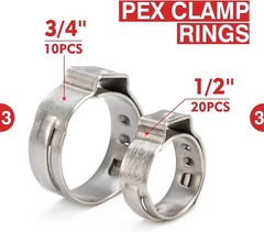 PEX Clamp Tool Kit 3 8-1 w Rings & Tubing Cutter &ndash; All-in-one Crimping Set