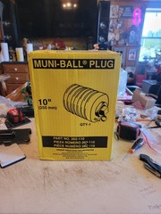 Cherne 262-110 Test Ball Plug, Pneumatic, 10 In, Rubber. New, FreeShipL48
