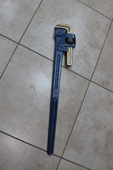 Vtg TRIMO Trimont 36&rdquo; Heavy Duty Pipe Wrench Forged Steel PAT&rsquo;D 3-6-18