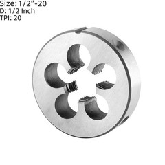1/220 UNF Tap Die Set Machine Thread Round Right Hand Cutting Tool 1/2 x 20