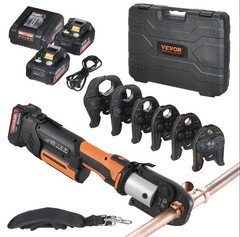 VEVOR Press Tool 18V Electric Pipe Crimping Tool for 1/2&Prime; 3/4&Prime; 1&Prime; Copper Pipes