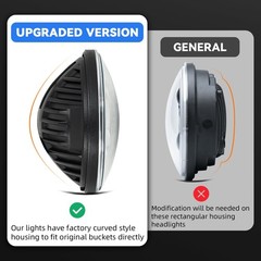5 3/4&rdquo; 5.75&Prime; Round white LED Headlights 4pcs H4 HI/LO Beam DRL Compatible fo&hellip;