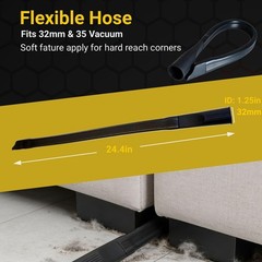 Flexible Crevice Tool & 35mm to 32mm Hose Adapter for 1 3/8&rdquo; Vacuum 24.4inch&hellip;