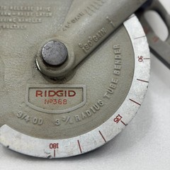 RIDGID NO. 368 3/4 OD 3-1/2 RADIUS GEARED RATCHET TUBE BENDER 35175 FAST SHIP