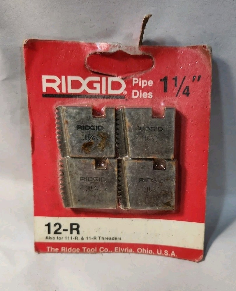 Ridgid Pipe Dies 1-1/4&Prime; NPT Pipe Thread 12-R Replacement Teeth Plumbing Tool USA