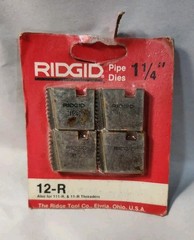 Ridgid Pipe Dies 1-1/4&Prime; NPT Pipe Thread 12-R Replacement Teeth Plumbing Tool USA