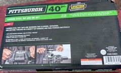 PITTSBURGH 40pc. Carbon Steel SAE Tap and Die Set with Case &ndash; Model #62831