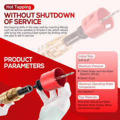 Tool 08350 DM3MECH Mechanical Hot Tapping Machine Complete Kit for NPT