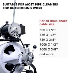 Drain Snake Drill Attachments,8-Piece Cleaner Combination Cutter Black