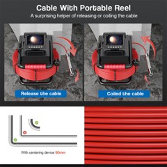 MAOTEWANG Sewer Camera HD Drain 4.3&Prime; LCD Monitor 1000 TVL Pipe Inspection Camera