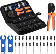Solar Connector Kit 14-10AWG, 12 Pairs Connectors & 2 Spanner Wrenches | MC4 Sol