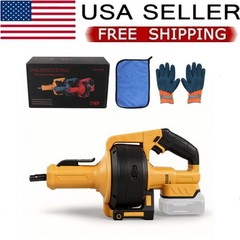 New 21V Electric Drain Auger Auto-Feed 25ft Plumbing Snake for 3/4&Prime;-3.55&Prime; Pipes