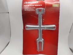 HUSKY 16PL0136 POP-UP PLUG WRENCH, HOLDS POP-UPS & STRAINERS INSTALL & REMOVAL