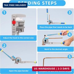 DOMINOX 3-IN-1 Tube Bender, Outer Diameter 1/4&Prime;, 3/8&Prime;, 1/2&Prime;, 0-180&deg; Manual Pipe