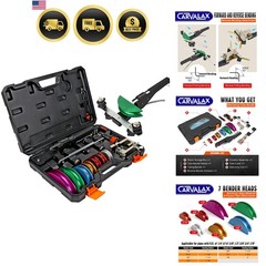 Pipe Tube Bender Set, for 1/4&rdquo; to 7/8&rdquo; O.D, 90&deg; Ratcheting Tubing Bender Kit &hellip;