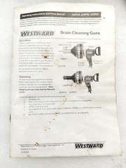 WESTWARD 22XP36 DRAIN CLEANING GUN 120V 60Hz 5.7A 500RPM USED FAST SHIPPING