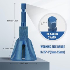 All Thread Deburring Tool, Bolt Deburring Tool, Quick Release 1/4&Prime; Hex Shank &hellip;