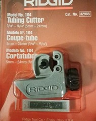 Ridgid 104 3/16&Prime;- 15/16&Prime; Close Quarters Lightweight Silver Tubing Cutter 5Er-gb5