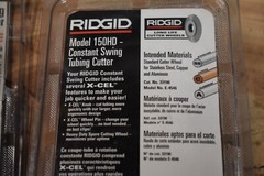 RIDGID 31627 150 Enclosed Feed Tubing Cutter H-D wheel (1/8&Prime; &ndash; 1-1/8&Prime;) Lot of 2