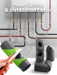 6PCS Pipe Insulation Cutter Guide Set 15mm-52mm Foam Rubber Tube Cutting Tool