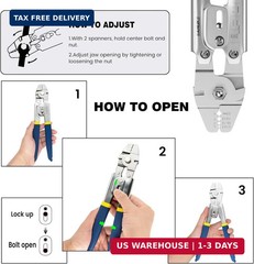 Sanuke Wire Rope Crimping Swaging Tool Cable Crimps up to 2.0mm with 140pcs 4siz