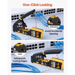 Uimoso Crimping Tool for RJ45/RJ11/RJ12 4/6/8-Pin Modular Connectors