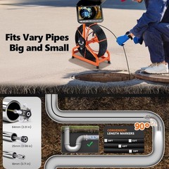 New 2026 7&Prime; Sewer Inspection Camera &ndash; 1080P HD, Durable Design for Professionals