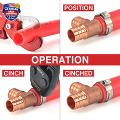 PEX Clamp Tool Kit 3 8-1 w Rings & Tubing Cutter &ndash; All-in-one Crimping Set