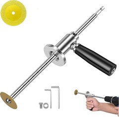 BJinegely Inside PVC Pipe Cutter, 7-Inch Adjustable Cutting Depth, Silver