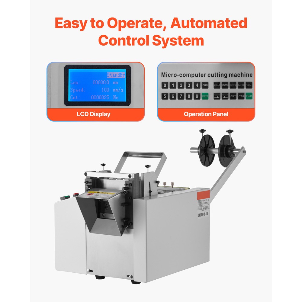 Auto Heat-Shrink Tube Cutter Cable Pipe Cutter Cutting Machine with LED