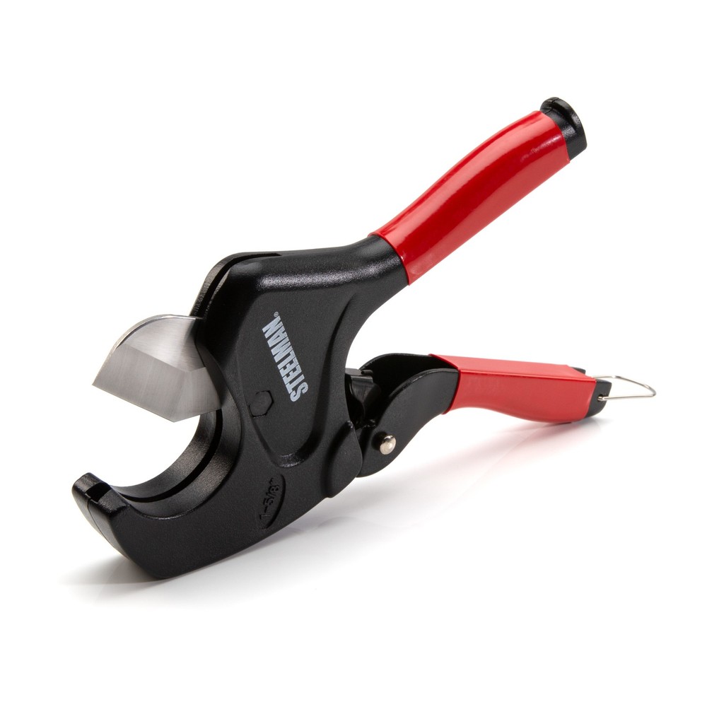 Steelman 1-5/8-Inch Jaw Ratcheting PVC and Plastic Pipe Cutters, 42566