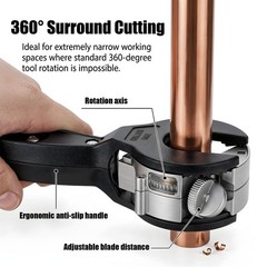 Ratcheting Tubing Cutter, Tubing Cutter 1/4&Prime; To 7/8&Prime;, 2 in 1 Close Quarters T&hellip;