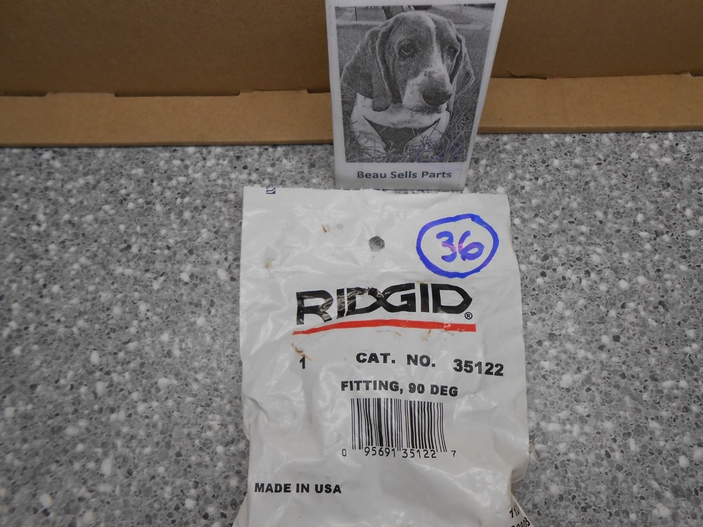 Ridgid 35122 90 Degree Fitting OEM NOS