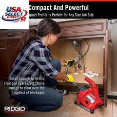 Powerclear 120V Drain Cleaning Machine Kit with AUTOFEED & Guide Hose
