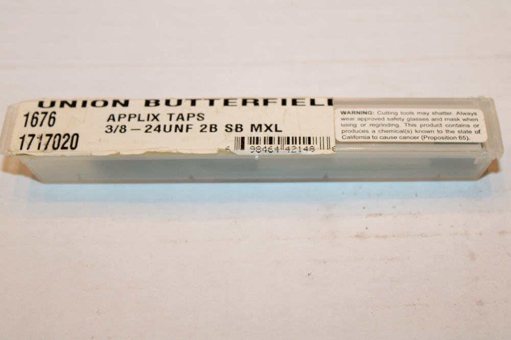 UNION BUTTERFIELD 1717020 APLIX HAND TAP &ndash; 3/8-24 UNF 2B SB MXL HSS &ndash; 4&Prime;L NEW