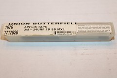UNION BUTTERFIELD 1717020 APLIX HAND TAP &ndash; 3/8-24 UNF 2B SB MXL HSS &ndash; 4&Prime;L NEW