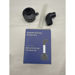 AC Drain Line Cleaner Adapter, HVAC to PVC AC Line Cleaner, AC Drain Line Unclog