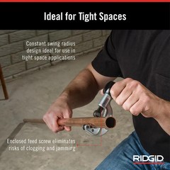 RIDGID 31622 Constant Swing Tubing Cutter 1/8&Prime; to 1-1/8&Prime; W/Spare Cutter Wheel